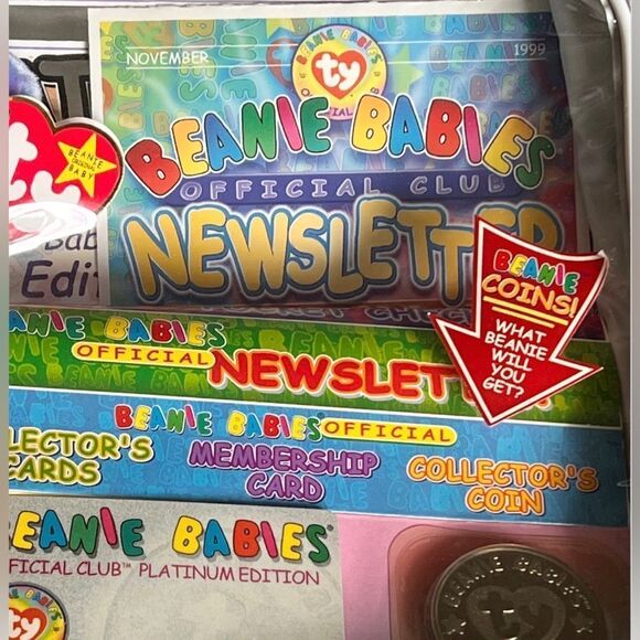 Ty Beanie Babies Offical Club Vintage Platinum Edition Zip Membership Kit. NEW. - Picture 2 of 7